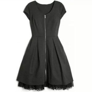 Kirna Zabete Zip Front Black Dress